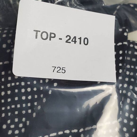 H&M Women’s Black Sleeveless Tank Top Geometric Print Size 12 Viscose Blouse - Picture 6 of 6